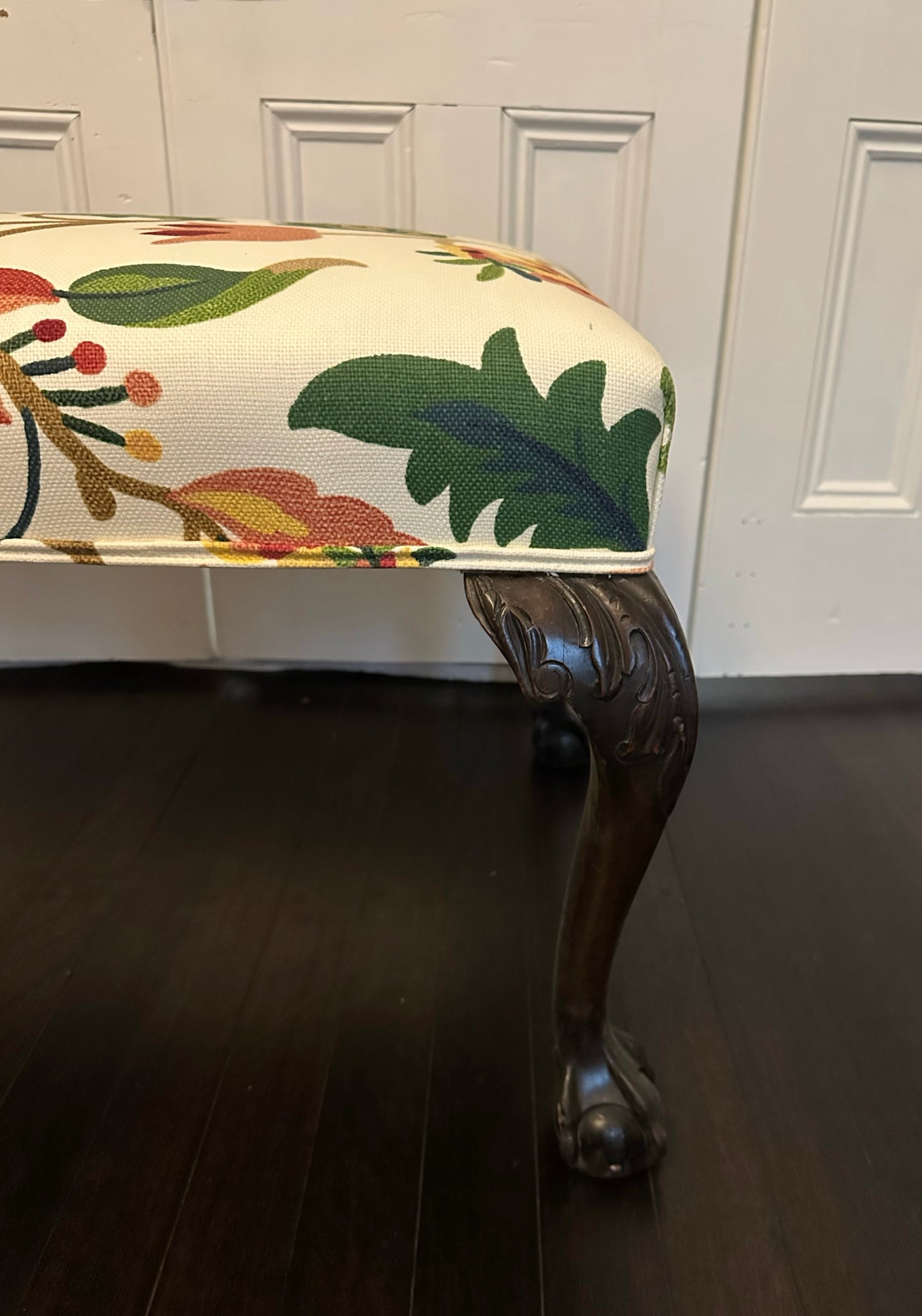 Georgian upholstered ottoman